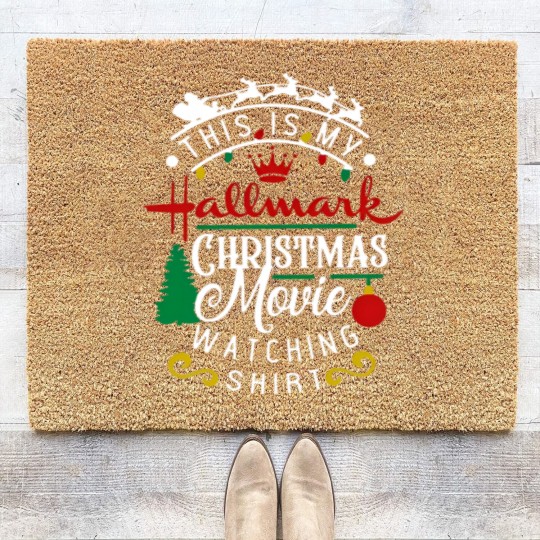 Discover Hallmark Christmas Movies Coir Doormats, This Is My Movie Watching