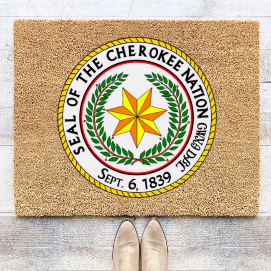 Discover Great seal of the cherokee nation Coir Doormats