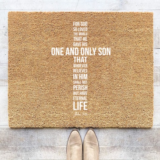 Discover John 3:16 Coir Doormats