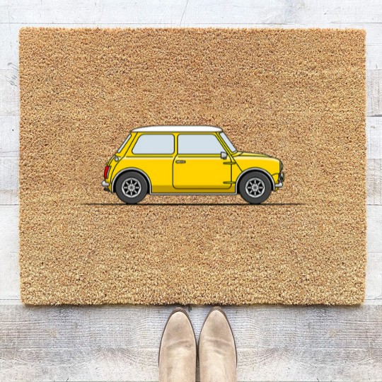 Discover Classic Mini Cooper - Yellow - Mini - Coir Doormats