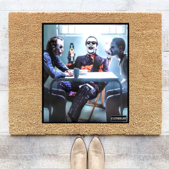 Discover Joker Evolution Heith Ledger Jack Nicholson Jared Leto Coir Doormats