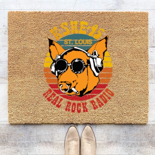 Discover Real Rock Radio Retro Coir Doormats
