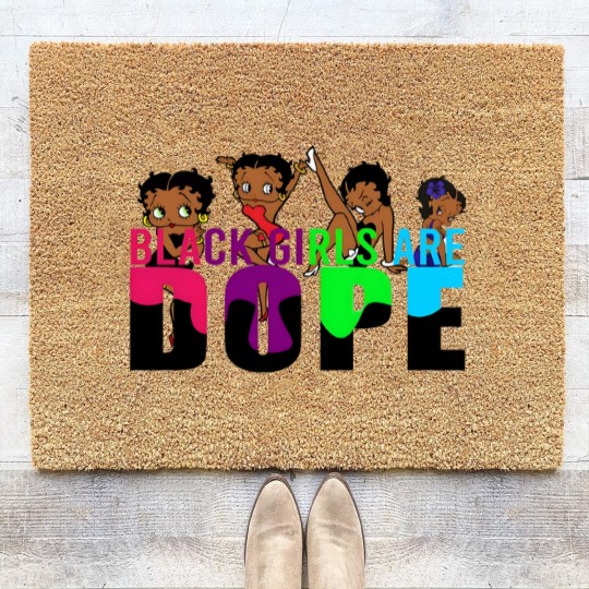 Discover Betty Boop Black Girls Are Dope Vintage Coir Doormats, Animation Coir Doormats, Betty Boop Coir Doormats