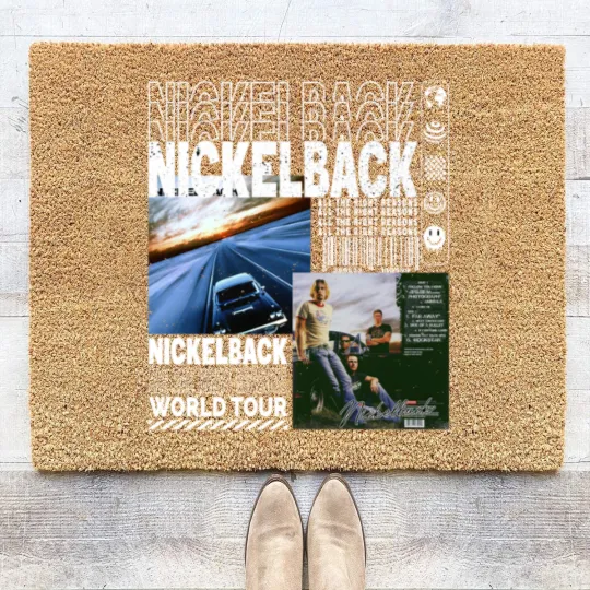 Discover Nickelback Music Coir Doormats, Nickelback Merch Vintage Get Rollin' Tour 2023