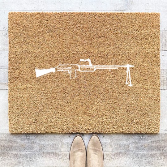 Discover Browning Automatic Rifle BAR White Coir Doormats