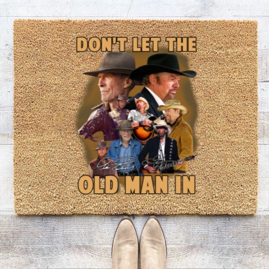 Discover Toby Keith Don't Let The Old Man In Signatures Coir Doormats Gift For Fans