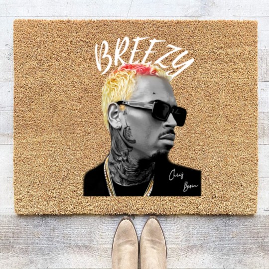 Discover Chris Brown Coir Doormats, Chris Brown 11:11 Tour 2024 Coir Doormats, Chris Brown Breezy Coir Doormats