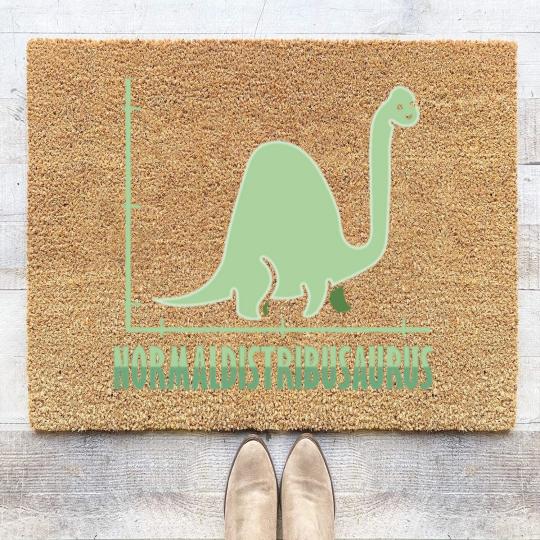 Discover Dinosaur Math Normal Distribution Mathematician Coir Doormats