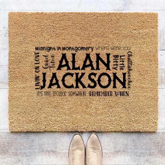 Discover Alan Jackson Coir Doormats| Country Music Coir Doormats| Gift for Her| Funny Coir Doormats