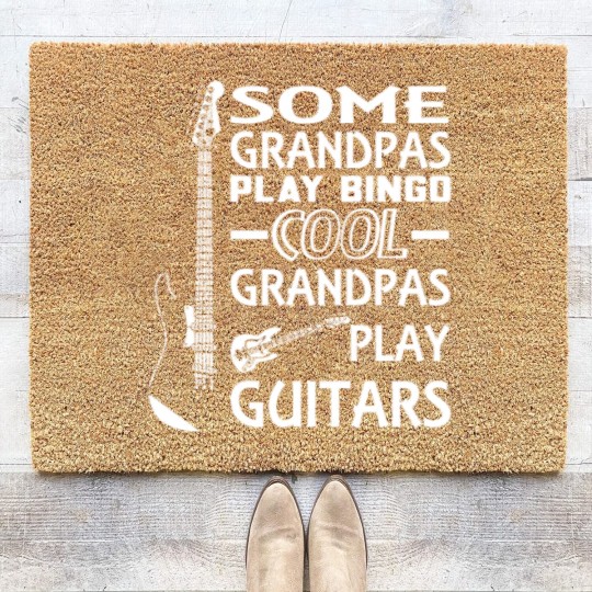Discover Some Grandpas play Bingo Cool Grandpas play Guitars Coir Doormats