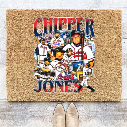 Discover Vintage 90s Graphic Style Chipper Jones Coir Doormats Vintage Sport Coir Doormats