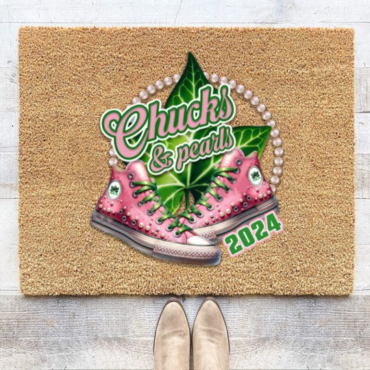 Discover AKA Chucks and Pearls Coir Doormats