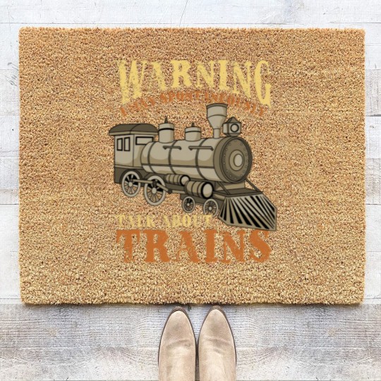 Discover Trains Railroad Train Lover - Train - Coir Doormats
