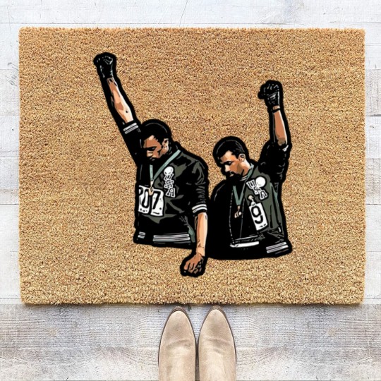 Discover Tommie-Smith-John-Carlos-And-The-1968-Black-Power-Salute BEAUTY Coir Doormats