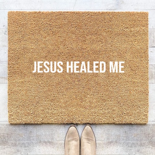 Discover Jesus healed me Coir Doormats