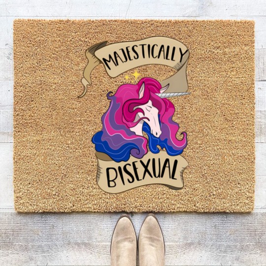 Discover Majestically Bisexual Unicorn - Bisexual Pride - Coir Doormats