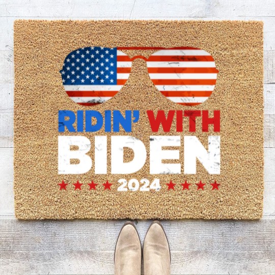 Discover Ridin' With Biden Joe Biden 2024 Election For Pres Coir Doormats
