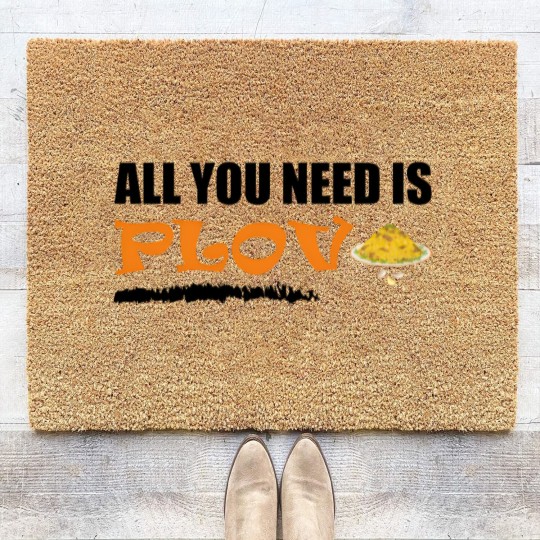 Discover All you need is Plov! Uzbek, Azerbaijan Food Coir Doormats