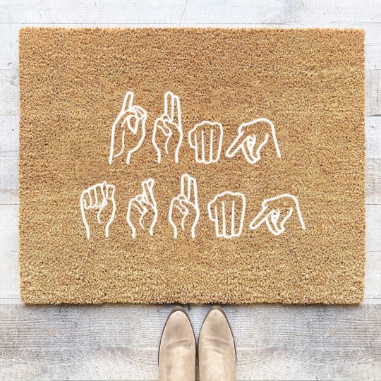 Discover DUMP TRUMP (IN SIGN LANGUAGE) Coir Doormats