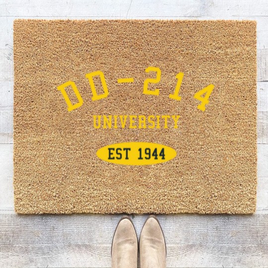 Discover DD214 Alumni Coir Doormats US Navy Veteran 75th Birthday Coir Doormats
