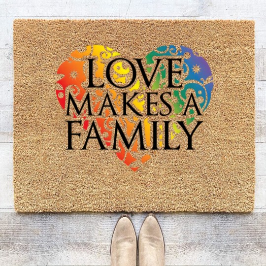 Discover LOVE Makes A Family Coir Doormats