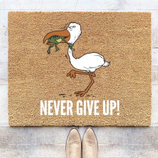 Discover Never Give Up Coir Doormats