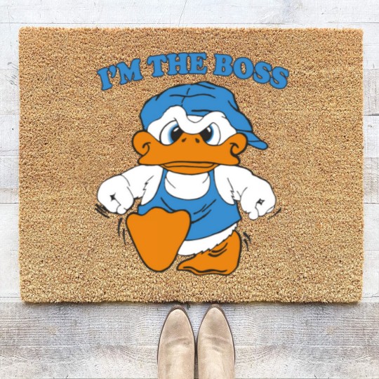 Discover I'm The Boss Duck Coir Doormats 90s Cartoon Tourist Coir Doormats