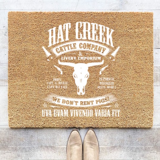 Discover Hat creek cattle company livery emporium we don't Coir Doormats