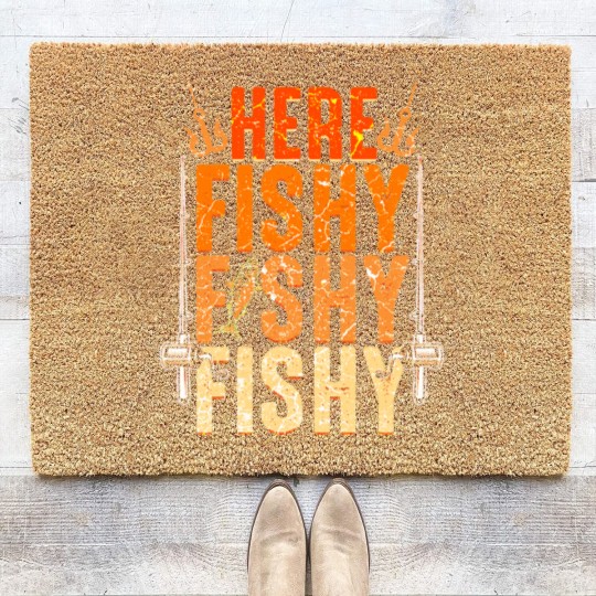 Discover Fishing Funny Fishing Coir Doormats