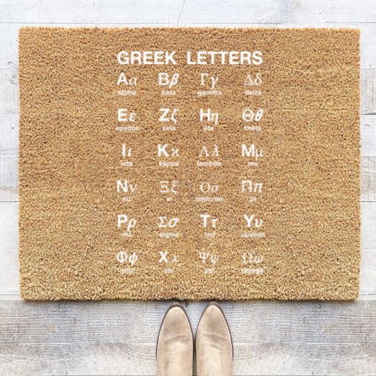 Discover Greek Letters Coir Doormats