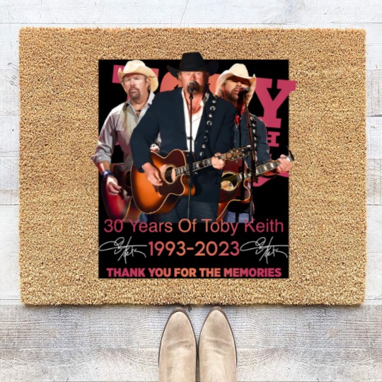 Discover New 30 Years Of Toby Keith 1993 - 2023 Thank You Coir Doormats