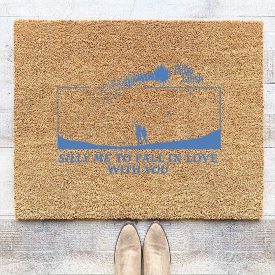 Discover Silly Me To Fall in Love With You Billie aesthetic Coir Doormats, Happier than ever Coir Doormats