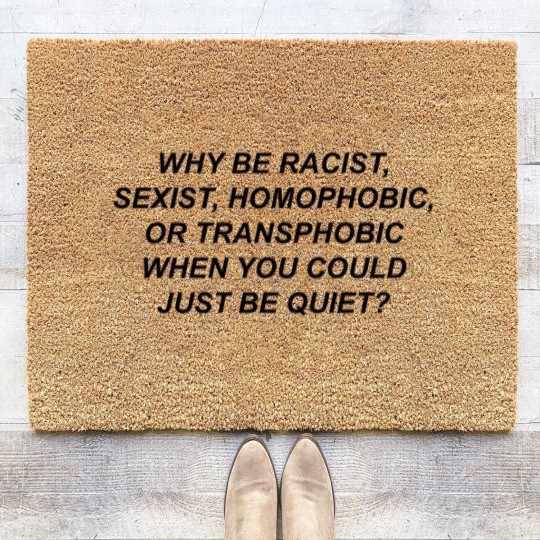 Discover Frank Ocean Coir Doormats - Why Be Racist Just Be Quiet 100% Cotton - Activist Coir Doormats