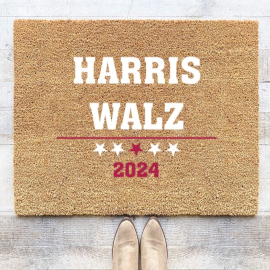 Discover Kamala Harris Tim Walz 2024 ,Democrat VP Vice President USA Election Coir Doormats