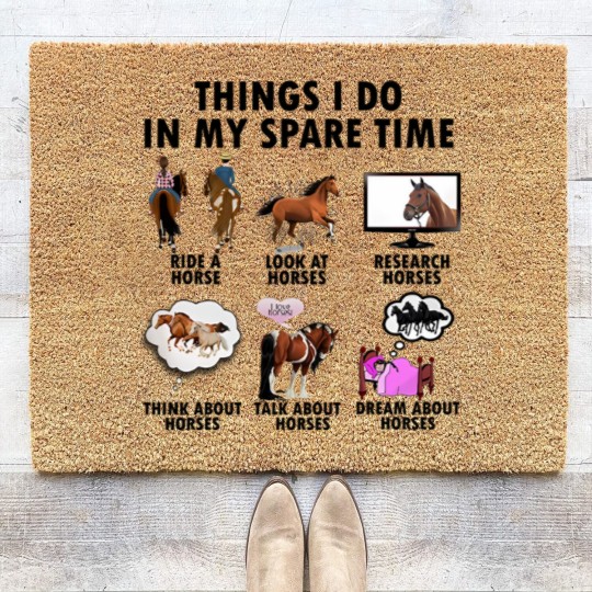 Discover Horse Lover Coir Doormats | Gift For Horse Lover | Things I Do In Spare Time Coir Doormats