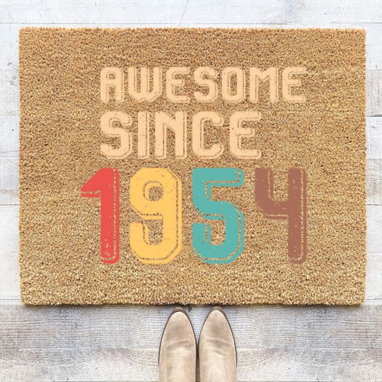 Discover Awesome Since 1954 - Awesome Since 1954 - Coir Doormats