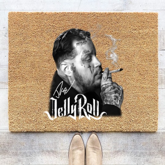 Discover Jelly Roll Coir Doormats, Jelly Roll Country Music Coir Doormats, Jelly Roll Addiction Fan Coir Doormats