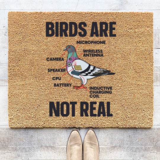 Discover Birds Are Not Real Coir Doormats
