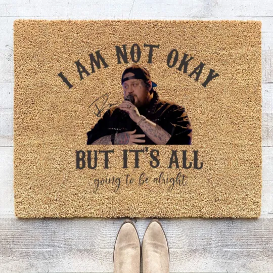 Discover I'm not okay- Jellyroll- Unisex Heavy Cotton Coir Doormats
