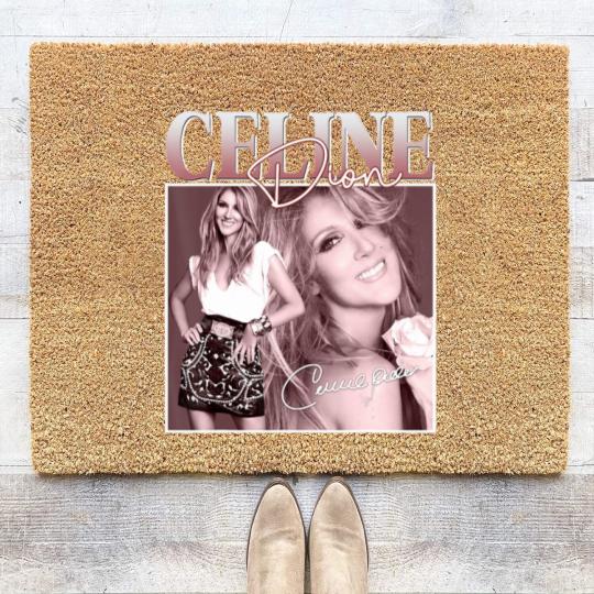 Discover Célines Dions Pop Music Diva Legend 80s Limited Coir Doormats