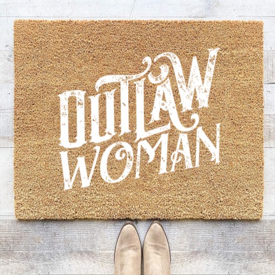 Discover Outlaw Woman Coir Doormats