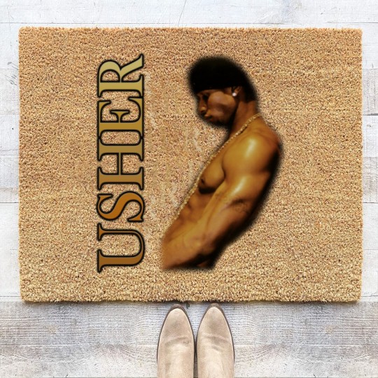Discover Usher Band Tees  Rap Tees  Vintage Vintage 00s Usher Rap Unisex Coir Doormats