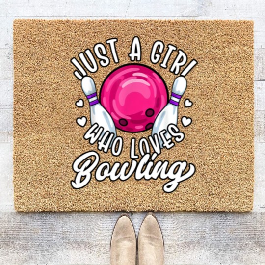 Discover Girls Bowling Coir Doormats, Bowler Coir Doormats, Tenpin Bowling Coir Doormats