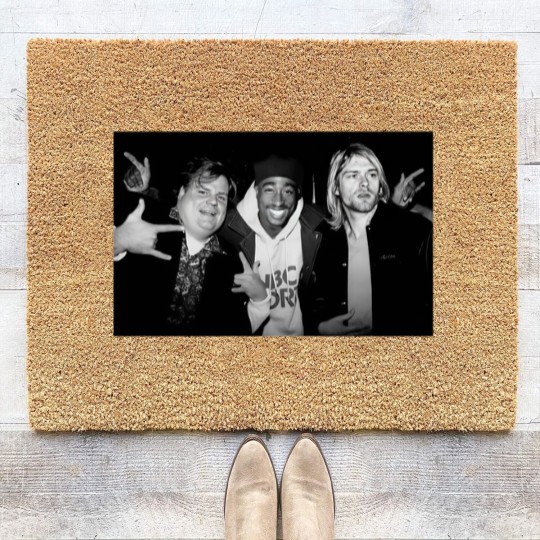 Discover Chris Farley Kurt Cobain Tupac Unisex Coir Doormats