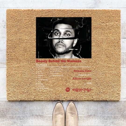Discover Weeknds Beauty Behind the Madness Album Coir Doormats, Weeknds Retro Vintage