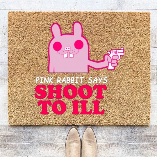 Discover Gorillaz - Pink Rabbit Says- Shoot to Ill89 Coir Doormats