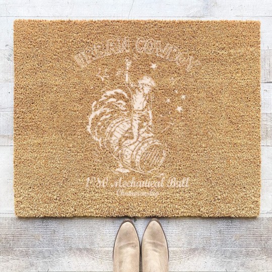 Discover Urban Cowboy 1980's Mechanical Bull Vintage 80's Coir Doormats