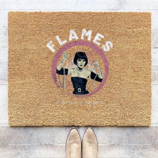 Discover Flames on the side of my face - Clue - Coir Doormats