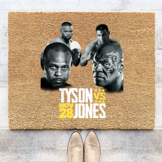 Discover Mike Tyson vs Roy Jones JR. Coir Doormats Boxing Legends Super Fight Men's Coir Doormats New