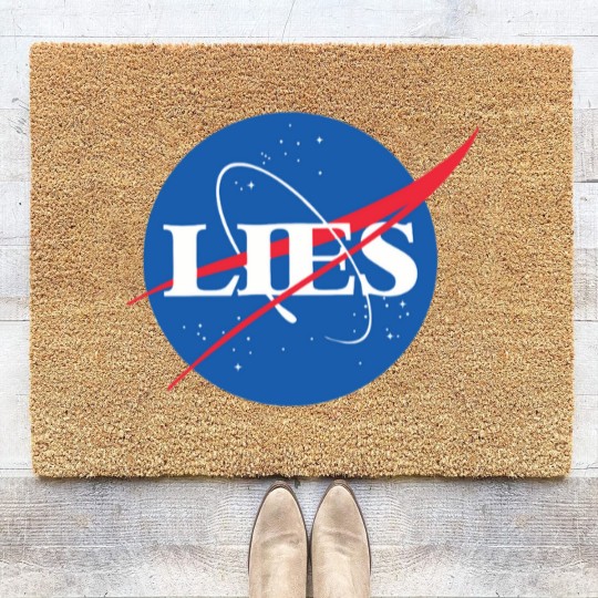 Discover NASA LIES LOGO NASA LIES LOGO NASA LIES LOGO Coir Doormats